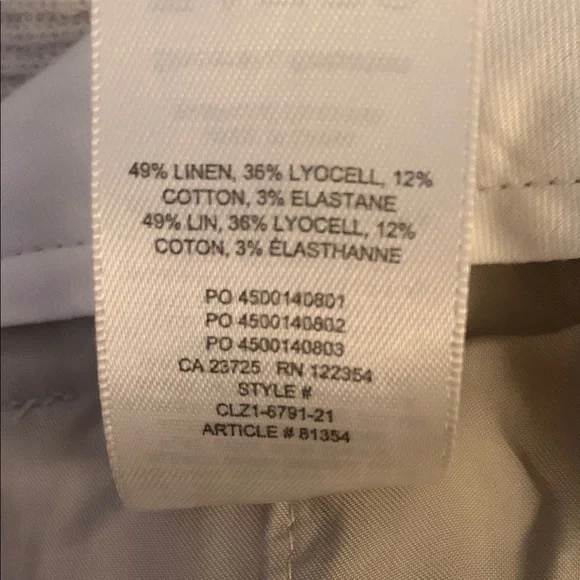 BABATON Linen Blend Khaki Casual Pants Aritzia - Picture 6 of 6